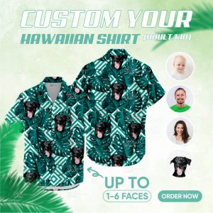 Image of dog on hawaiian shirt – custom printed Hawaiian shirt
