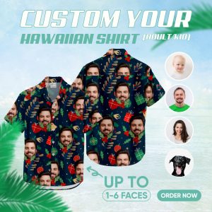 Image of christmas hawaiian shirt – custom printed Hawaiian shirt