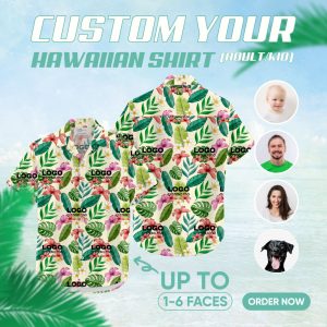Image of custom hawaiian shirts logo – custom printed Hawaiian shirt