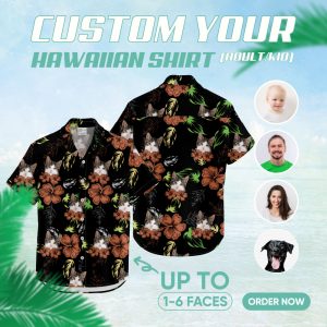 Image of personalized cat hawaiian shirt – custom printed Hawaiian shirt