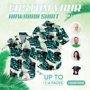 Image of white and green hawaiian shirt – custom printed Hawaiian shirt