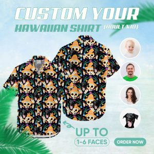 Image of halloween hawaiian shirt – custom printed Hawaiian shirt