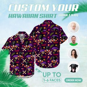 Image of halloween tiki shirt – custom printed Hawaiian shirt