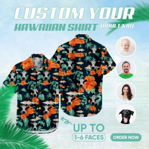 Image of hawaiian shirt with cows – custom printed Hawaiian shirt