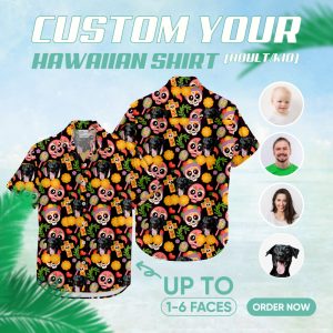Image of mens halloween hawaiian shirt – custom printed Hawaiian shirt