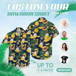 Image of mens hawaiian cat shirt – custom printed Hawaiian shirt