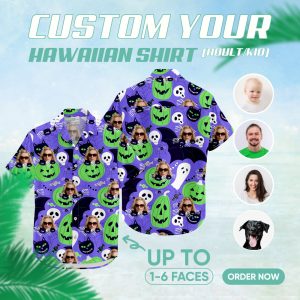 Image of hawaiian print shirt womens – custom printed Hawaiian shirt