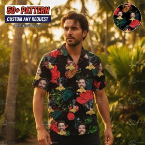 mens hawaiian shirts near me shopping guide showing tropical print shirts displayed in retail store with price tags