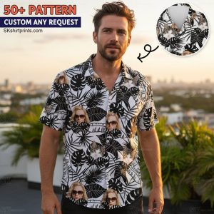 hawaiian shirt outfit women styling guide with tropical prints and accessories displayed on rustic background