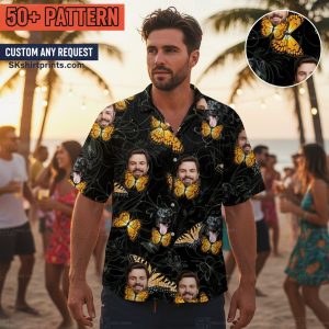 mens big and tall hawaiian shirts tropical print comfortable fit extended sizes XXL to 5XL vacation wear