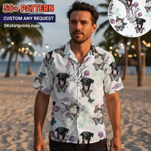 white tropical shirt collection featuring custom Hawaiian button down designs for men and women