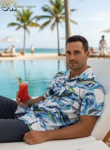 Colorful Swedish fish Hawaiian shirts collection featuring vibrant fish prints and tropical aloha designs for beach and casual wear